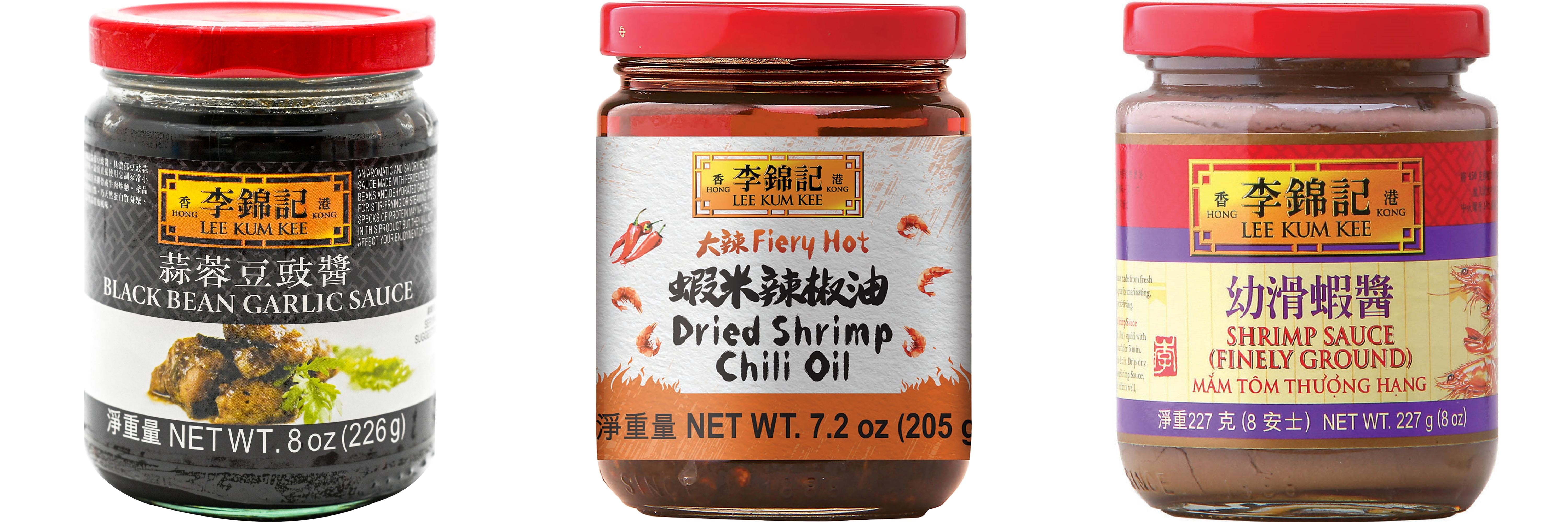 NineChef Brand Spoon Plus 3 Pack Lee Kum Kee Cooking Sauce, 3 Flavors(Black Bean Garlic Sauce,Dried Shrimp Chili Oil,Finely Shrimp)