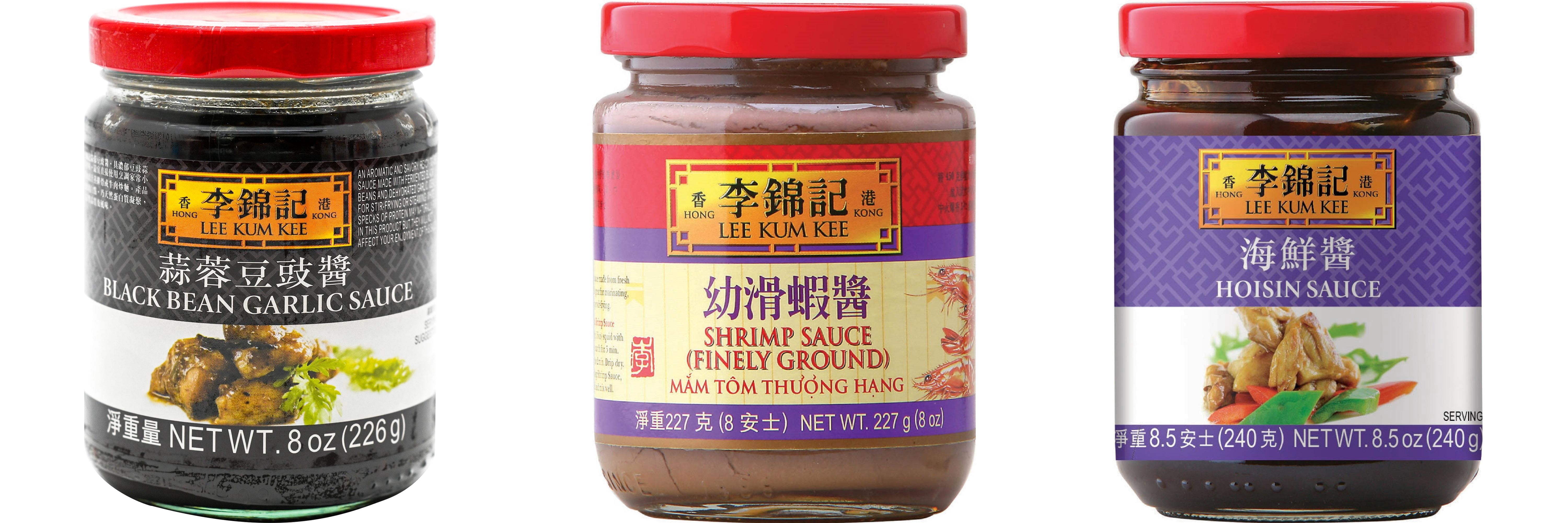 NineChef Brand Spoon Plus 3 Pack Lee Kum Kee Cooking Sauce, 3 Flavors(Black Bean Garlic Sauce,Finely Shrimp,Hoisin Sauce)