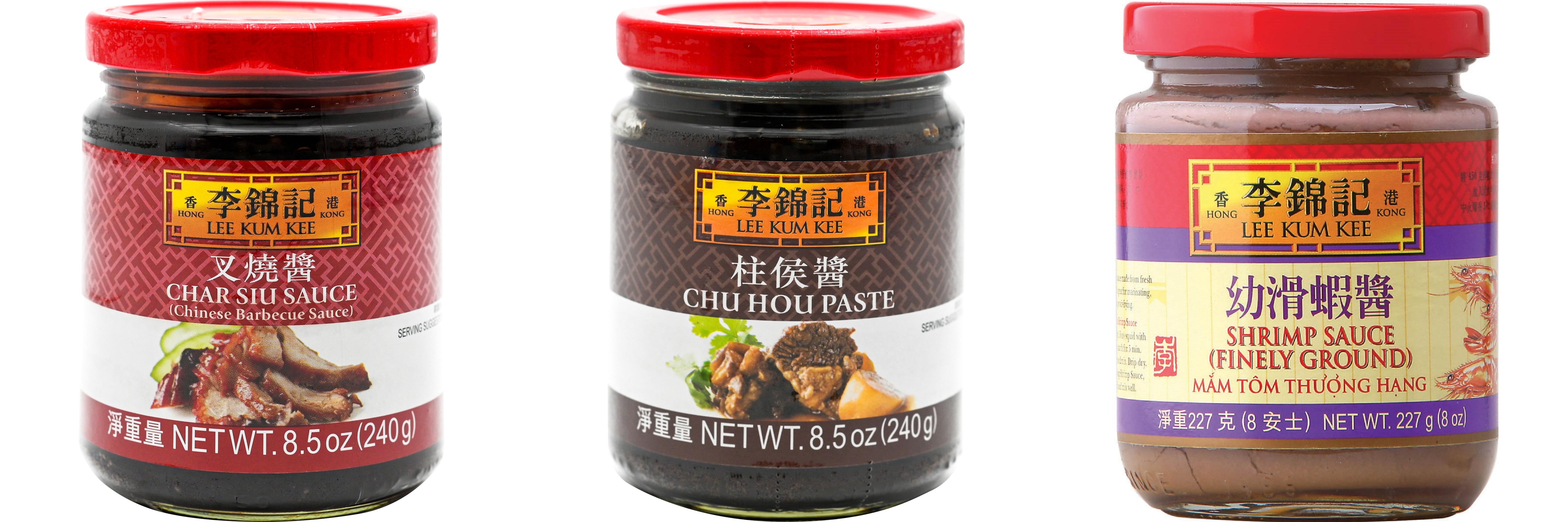 NineChef Brand Spoon Plus 3 Pack Lee Kum Kee Cooking Sauce, 3 Flavors(Char Siu Sauce,Chu Hou,Finely Shrimp)