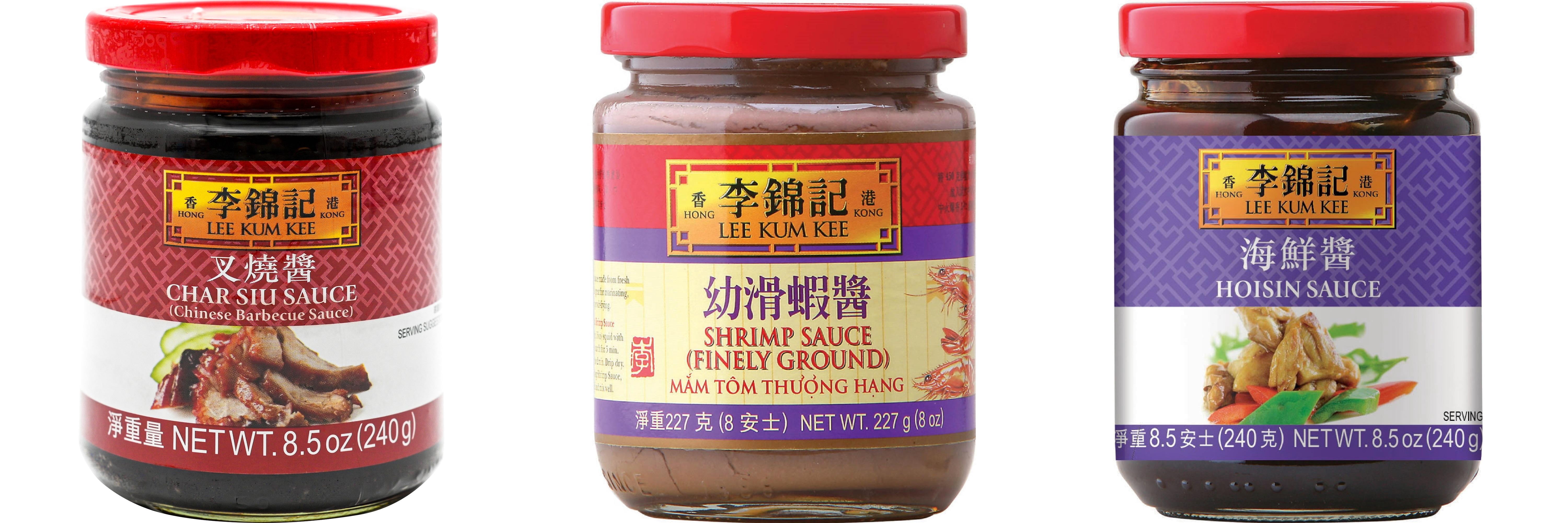 NineChef Brand Spoon Plus 3 Pack Lee Kum Kee Cooking Sauce, 3 Flavors(Char Siu Sauce,Finely Shrimp,Hoisin Sauce)