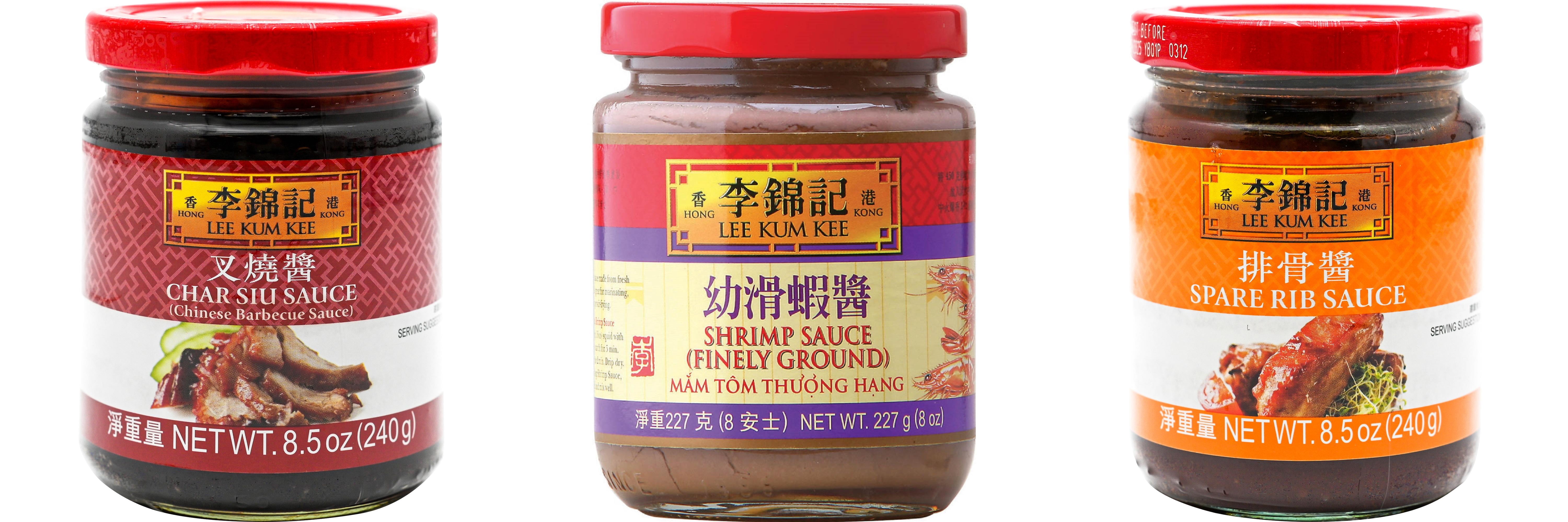 NineChef Brand Spoon Plus 3 Pack Lee Kum Kee Cooking Sauce, 3 Flavors(Char Siu Sauce,Finely Shrimp,Spare Rib Sauce)