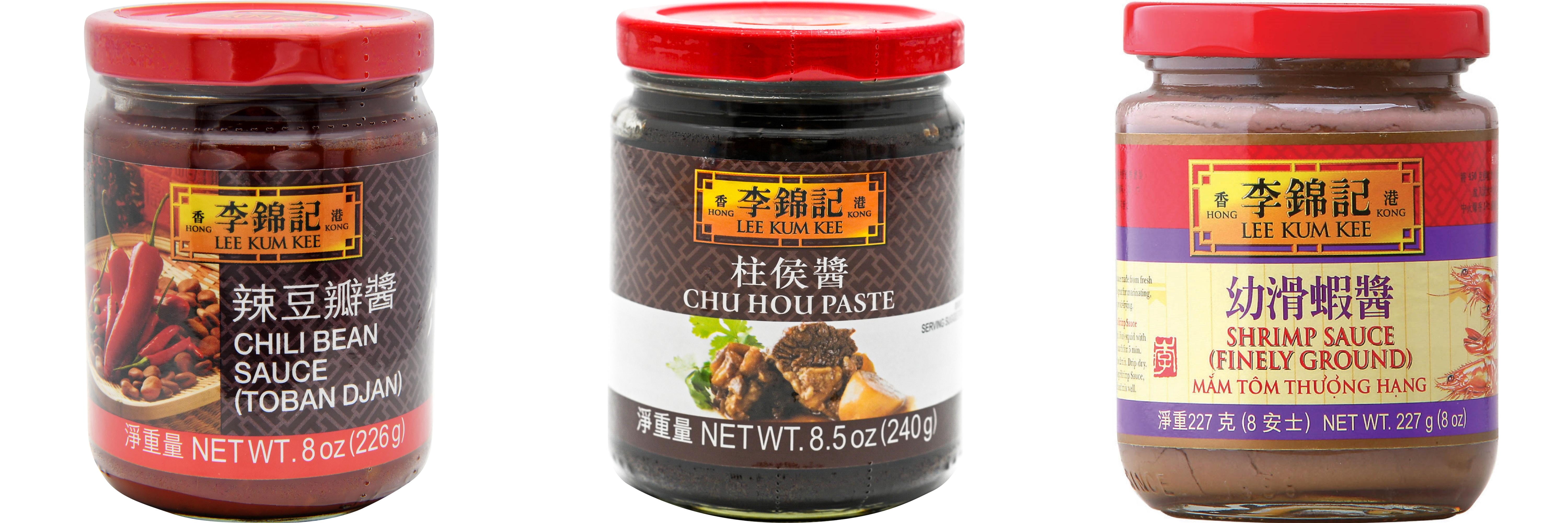 NineChef Brand Spoon Plus 3 Pack Lee Kum Kee Cooking Sauce, 3 Flavors(Chili Bean Sauce,Chu Hou,Finely Shrimp)