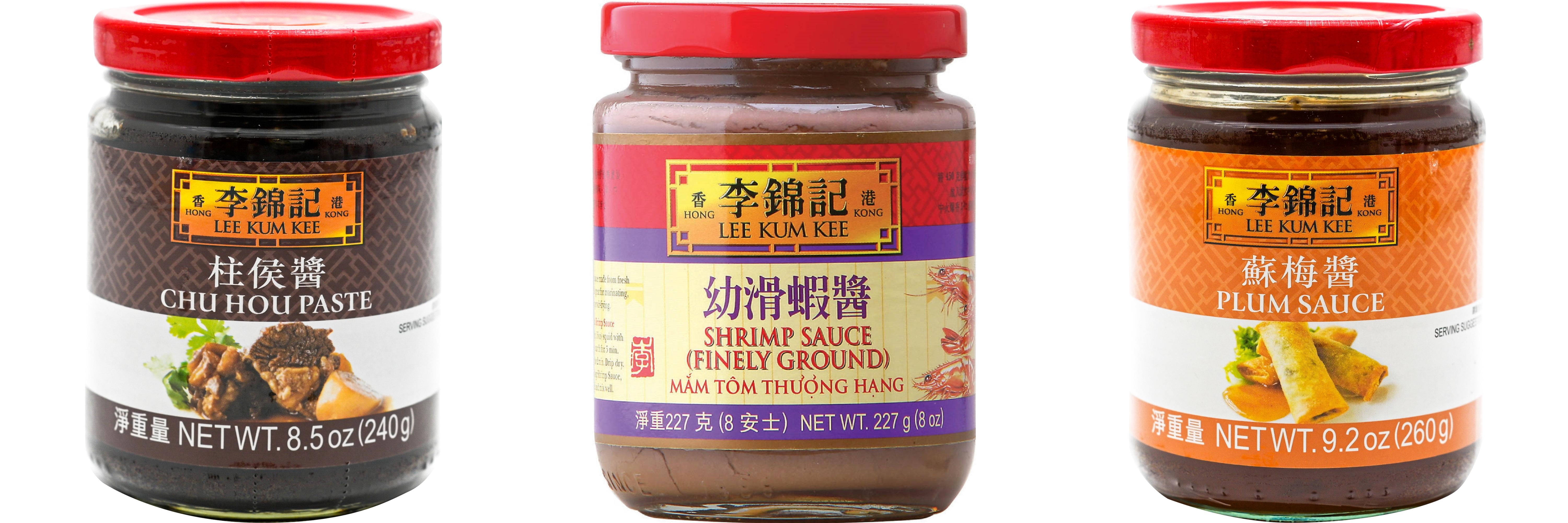 NineChef Brand Spoon Plus 3 Pack Lee Kum Kee Cooking Sauce, 3 Flavors(Chu Hou,Finely Shrimp,Plum Sauce)