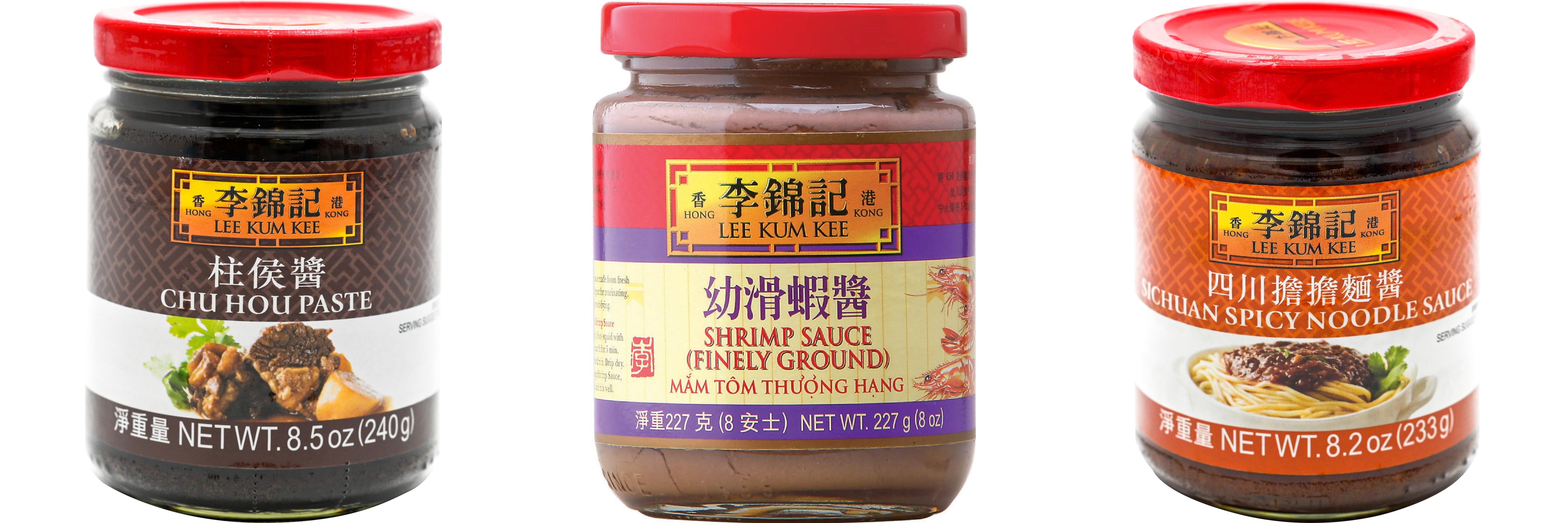 NineChef Brand Spoon Plus 3 Pack Lee Kum Kee Cooking Sauce, 3 Flavors(Chu Hou,Finely Shrimp,Sichuan Spicy Noodle Sauce)