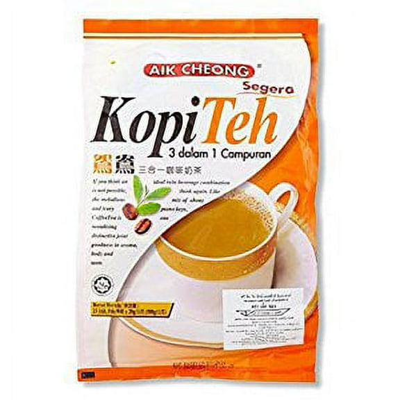 NineChef Bundle Aik Cheong Malaysia Instant 3 in 1 Coffee and Tea Mix 500g. (20g.x25 Sachets) (3 Bag) + 1 NineChef Spoon