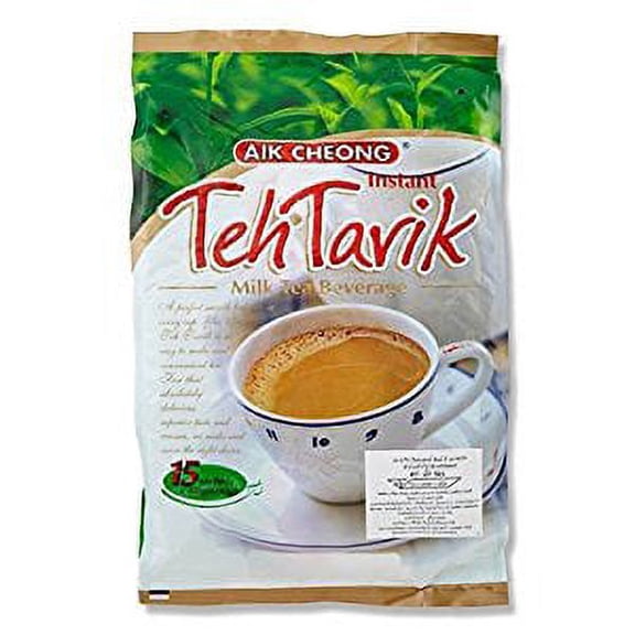 NineChef Bundle Aik Cheong Malaysia Milk Tea Beverage 15 Sachets (12 Bag) + 1 NineChef Spoon