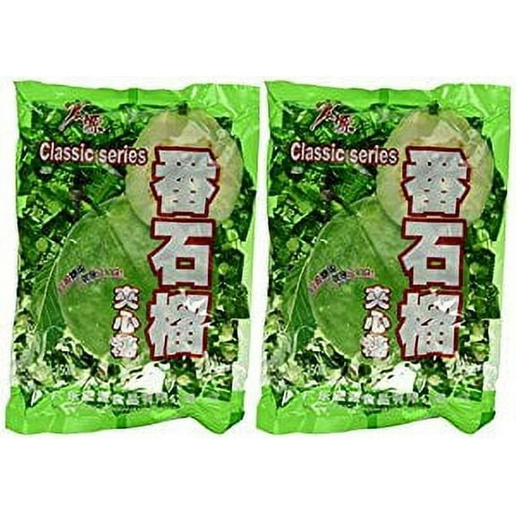 NineChef Bundle - Bai Chuan HongYuan Classic Series Hard Candy (Guava Flavor) - 350 grams (Pack of 2) + 1 NineChef Brand Long Handle Spoon