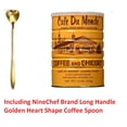 thumbnail image 1 of NineChef Bundle - Cafe Du Monde Coffee Chicory 15Oz (4 Pack)  + 1 NineChef Brand Golden Heart Ice Tea Coffee Long Handel Spoon, 1 of 9