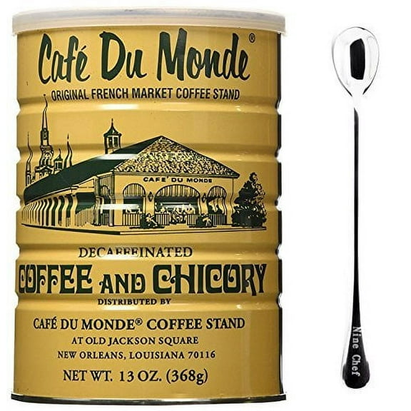 NineChef Bundle - Cafe Du Monde Coffee Decaf And Chicory 13Oz (2 Pack) + 1 NineChef ChopStick