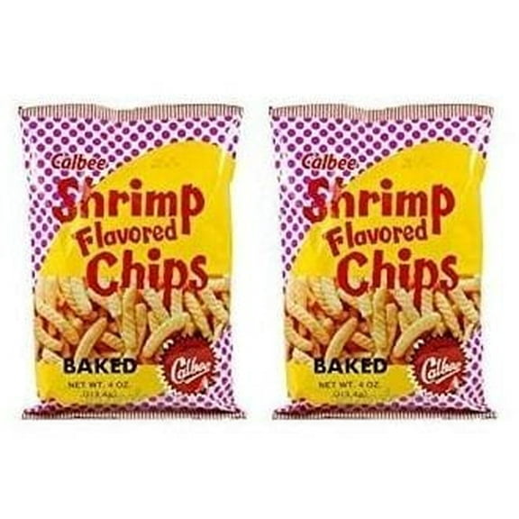 NineChef Bundle - Calbee Shrimp Flavored Chips 4 ounces Bag (2 Pack) + 1 NineChef Brand Long Handle Spoon