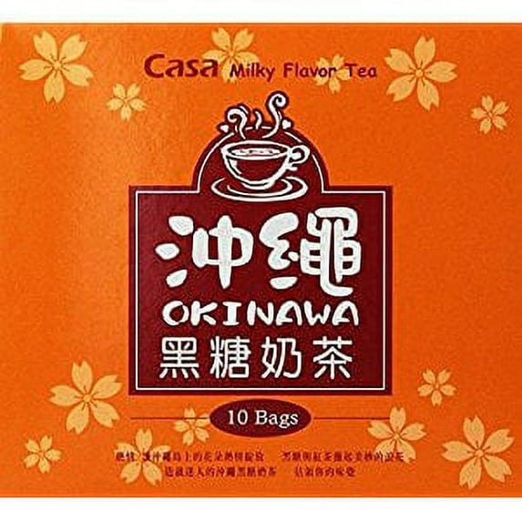 NineChef Bundle - Casa Okinawa Brown Sugar Milk Tea 8.81 Oz (2 Pack) + 1 NineChef Brand Long Handle Spoon