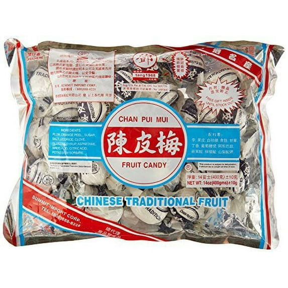 NineChef Bundle - Chun Pui Mui Fruit Candy 14 Oz /400g z (Pack of 1) + 1 NineChef Brand Long Handle Spoon