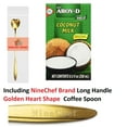 thumbnail image 1 of NineChef Bundle - Coconut Milk 250ML 8.5oz (pack 6) Plus NineChef Brand Golden Heart Shape Long Handle Ice Tea Coffee Spoon, 1 of 5