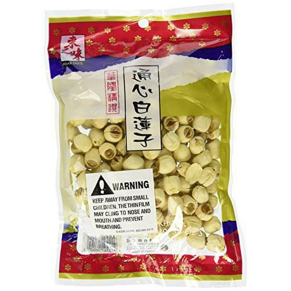 NineChef Bundle - Dried Lotus Seeds (Hot Sen Kho) - 6oz (Pack of 1) + 1 NineChef Brand Long Handle Spoon