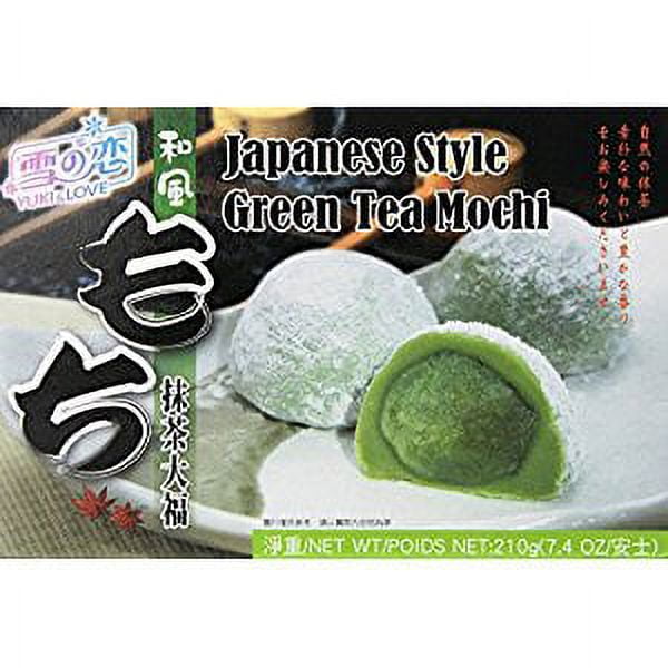 NineChef Bundle - Free Japanese Rice Cake Mochi Daifuku (Green Tea) 7.4 oz (3 Pack) + 1 NineChef Brand Long Handle Spoon