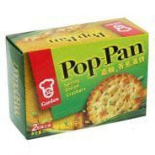 NineChef Bundle - Garden Pop-pan Spring Onion Crackers 8 Oz (Pack of 2) + 1 NineChef Brand Long Handle Spoon