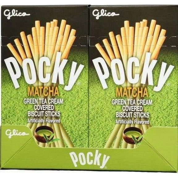 NineChef Bundle - Glico Pocky Matcha Green Tea Flavour 39 G. (Pack of 2) + 1 NineChef ChopStick