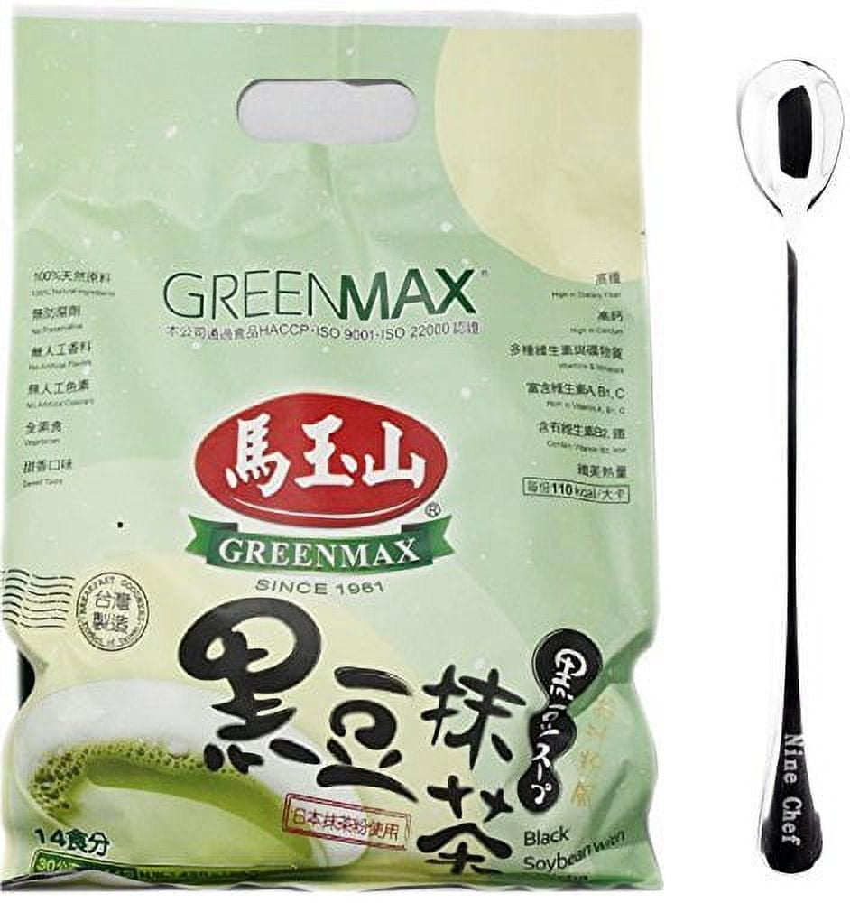 NineChef Bundle - GreenMax (Mayushan) (BLACK BEAN WITH MATCHA 12 Pack (One Case)) + 1 NineChef ChopStick