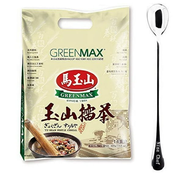 NineChef Bundle - GreenMax (Mayushan) (Yu Shen Pestle Cereal 12 Pack (One Case)) + 1 NineChef ChopStick