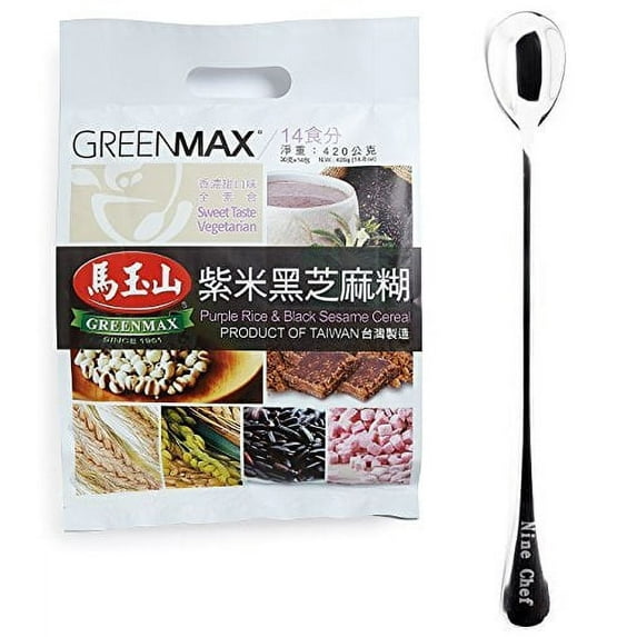 NineChef Bundle - GreenMax (Mayushan) (purple rice black sesame cereal 4 Pack) + 1 NineChef ChopStick