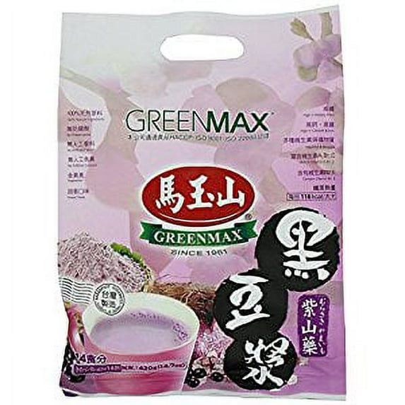 NineChef Bundle - Greenmax Drink Mixes Purple and Yam Black Soybean 14.7 Ounce (6 Bag) + 1 NineChef ChopStick