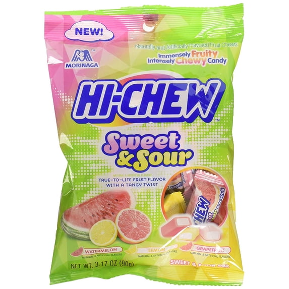 NineChef Bundle - HiChew Hi-Chew Fruity Chewing Candy Citrus Sweet and Sours Mix (10 Bag) Small + 1 NineChef ChopStick