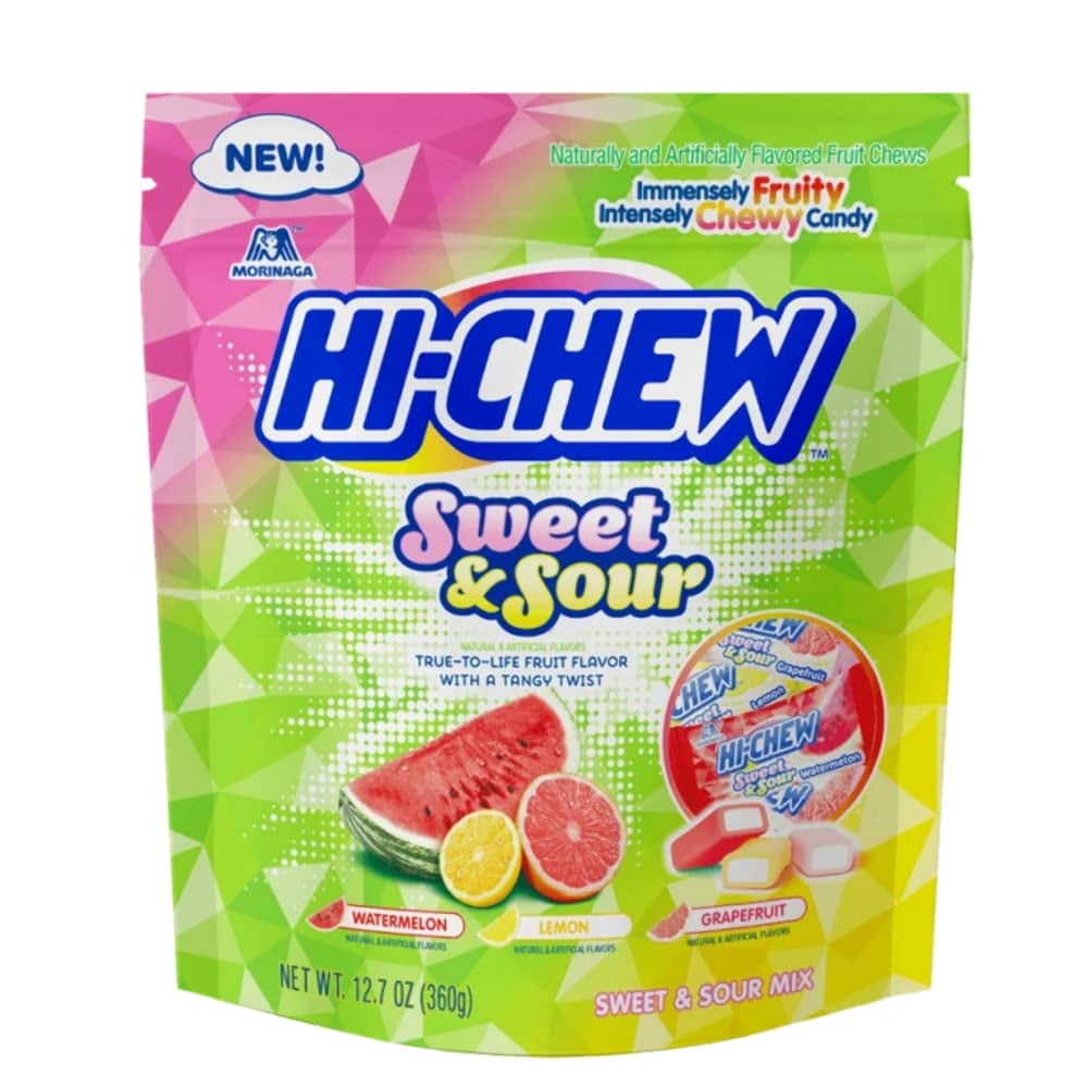 NineChef Bundle - HiChew Hi-Chew Sensationally Chewy Japanese Fruit Candy Sours 12.7 Ounce 2 Packs + 1 NineChef ChopStick