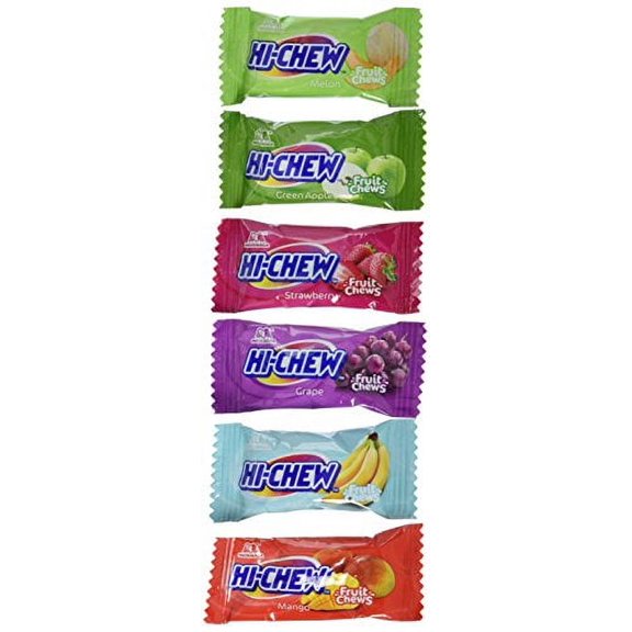 NineChef Bundle - HiChew Hi-Chew150+ Assorted Flavored Individually Wrapped Fruit Chews - Mango Grape Melon Strawberry Banana & Green Apple + 1 NineChef ChopStick