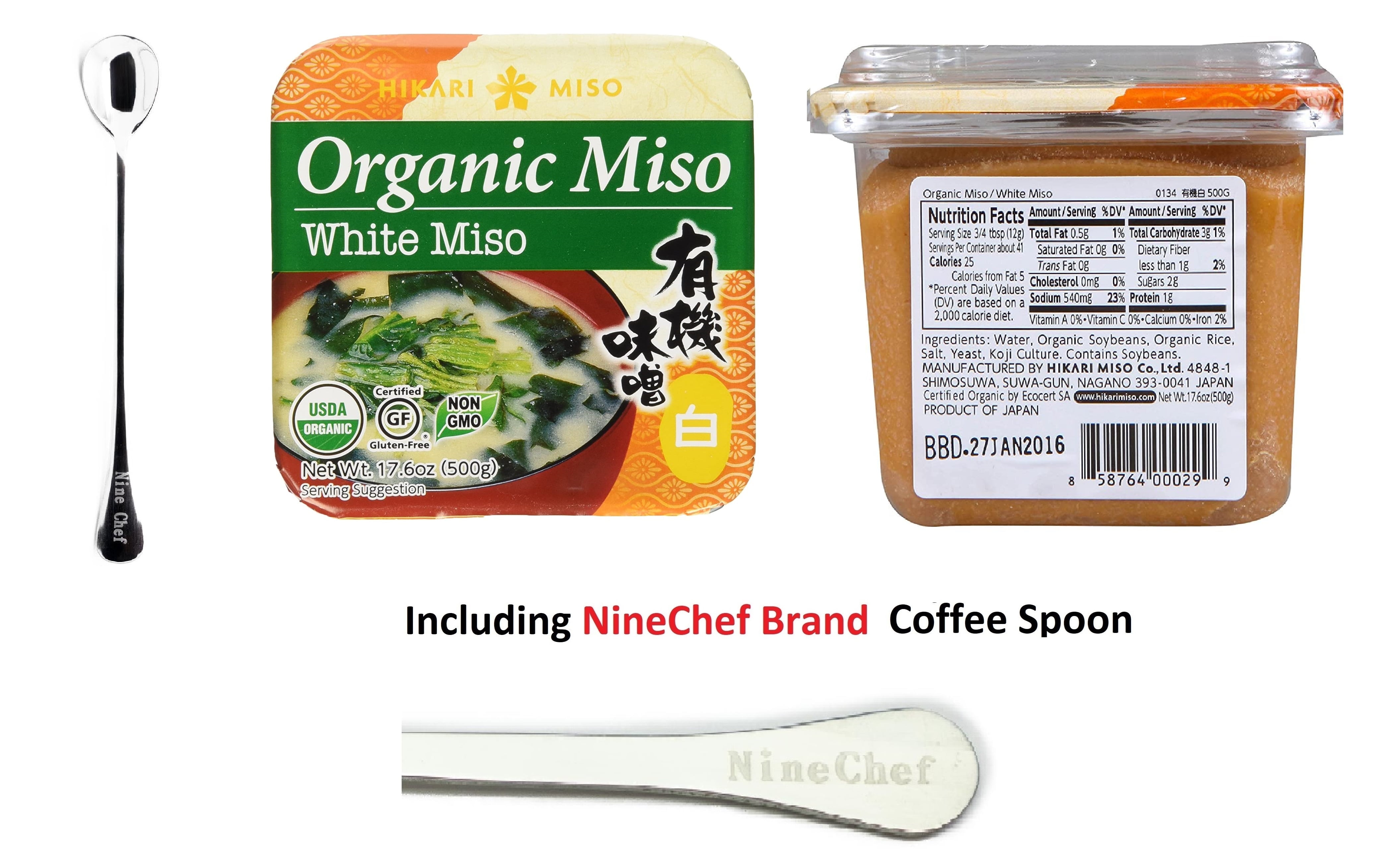 NineChef Hikari White Miso Paste, 17.6 oz Tube, Product of Japan