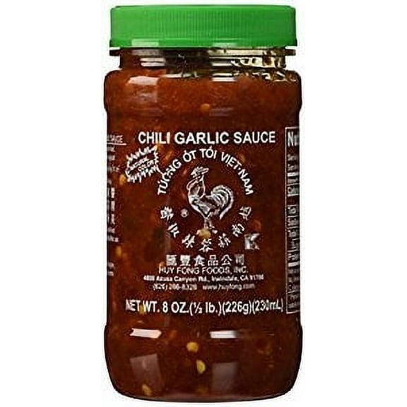 NineChef Bundle - Huy Fong Fresh Chili Garlic Sauce 8.0 OZ(Pack of 4) + 1 NineChef ChopStick
