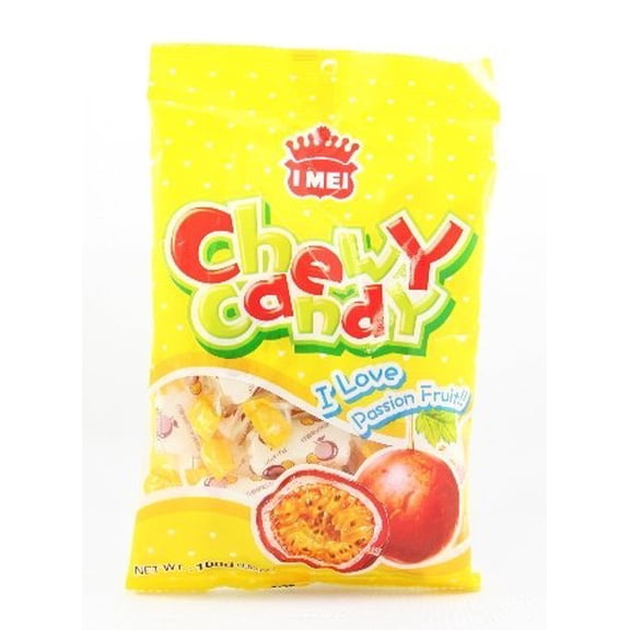 NineChef Bundle - I Mei Chewy Candy Passion Fruit(pack of 1) + 1 NineChef Brand Long Handle Spoon