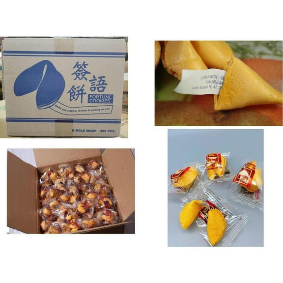 NineChef Bundle - Individually Wrapped Traditional Fortune Cookies (300 pcs) + 1 NineChef Brand Long Handle Spoon