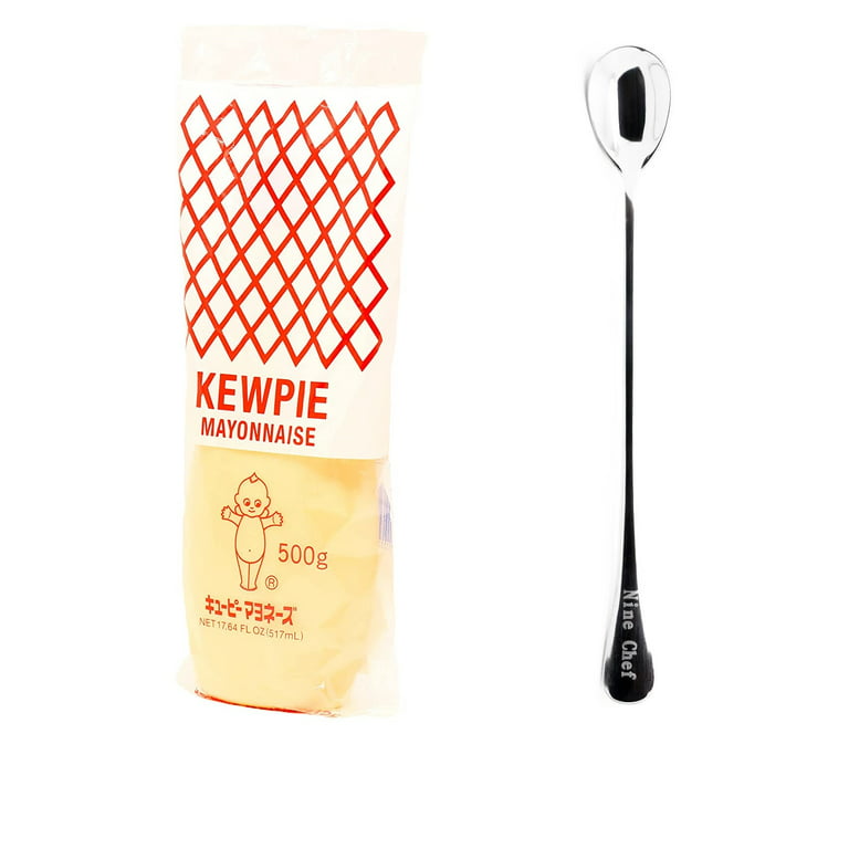 NineChef Bundle - Japanese Kewpie Mayonnaise 17.64 oz (Pack of 6) Plus One  NineChef Brand Long Handle Coffee Spoon