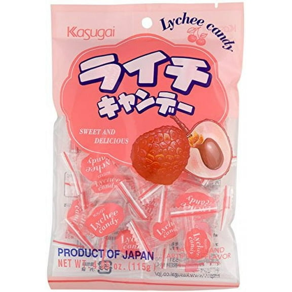 NineChef Bundle - Kasugai Hard Candy Lychee 4.05 oz (Pack of 3) + 1 NineChef Brand Long Handle Spoon