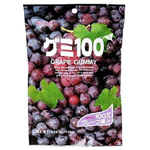 NineChef Bundle - Kasugai Japanese Gummy Candy Grape Flavor 4.7-Ounce Bags (Pack of 12) + 1 NineChef Brand Long Handle Spoon