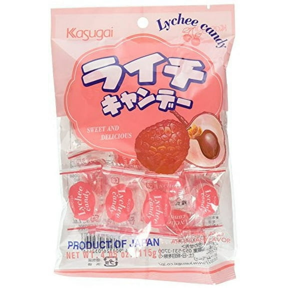 NineChef Bundle - Kasugai Lychee Candy 4.05 Ounce (Pack of 24) + 1 NineChef Brand Long Handle Spoon