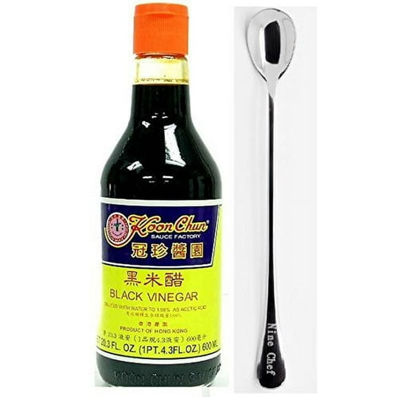 NineChef Bundle - Koon Chun (guan zhen) Seasoning (Black Vinegar 1 Bottle) + 1 NineChef Coffee Spoon