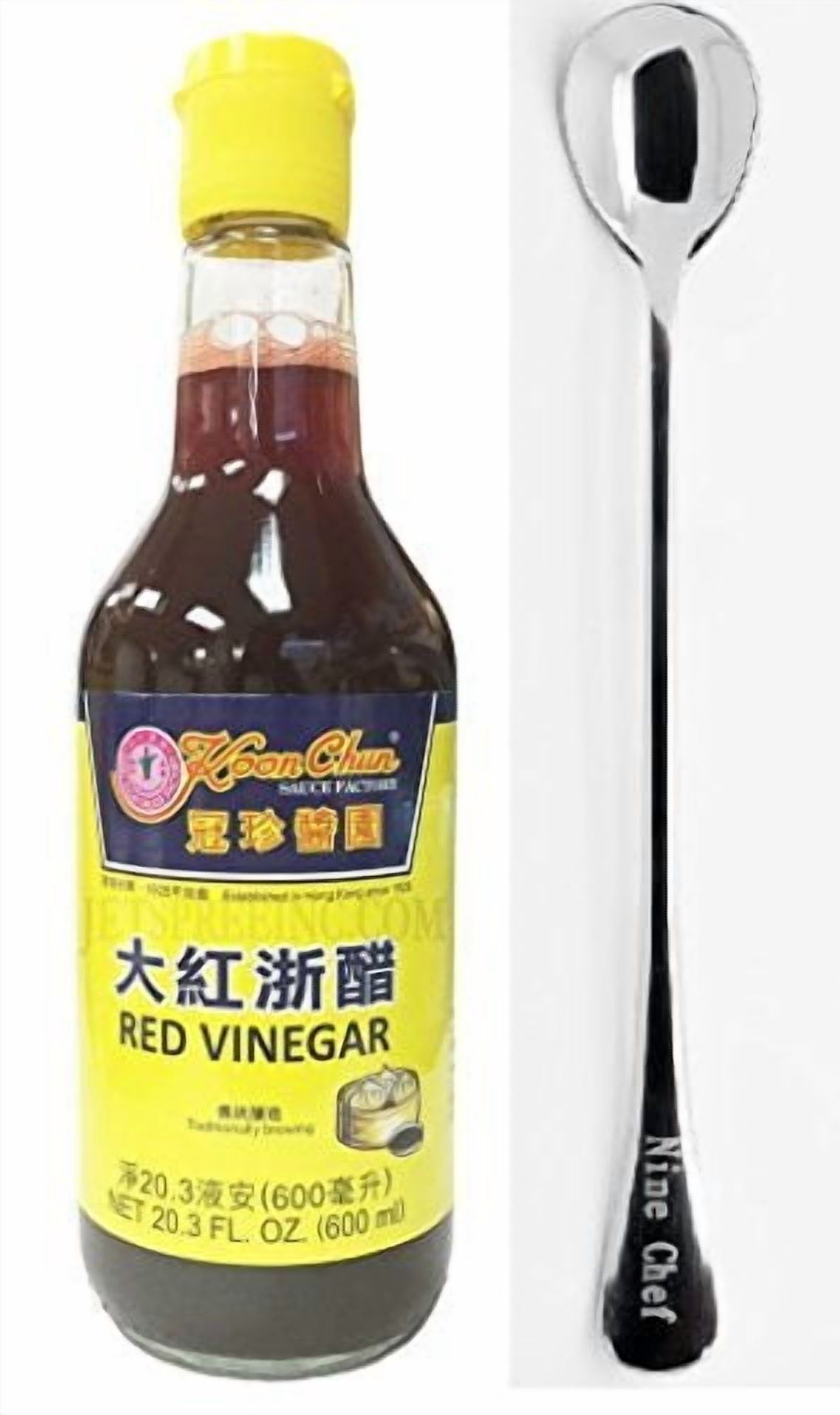 NineChef Bundle - Koon Chun (guan zhen) Seasoning (Red Vinegar 4 Bottle) + 1 NineChef ChopStick