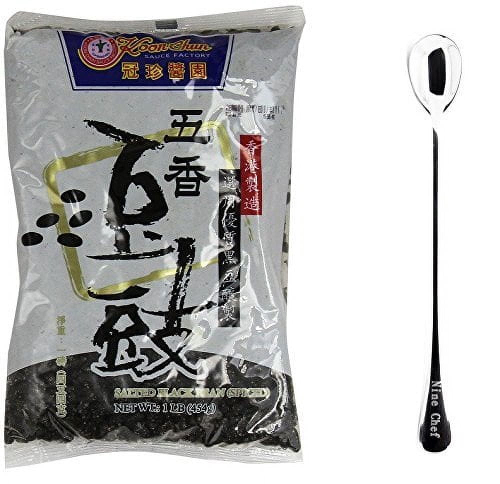 NineChef Bundle - Koon chun Chinese Douchi Fermented Black Bean 16oz (4 Pack) + 1 NineChef ChopStick