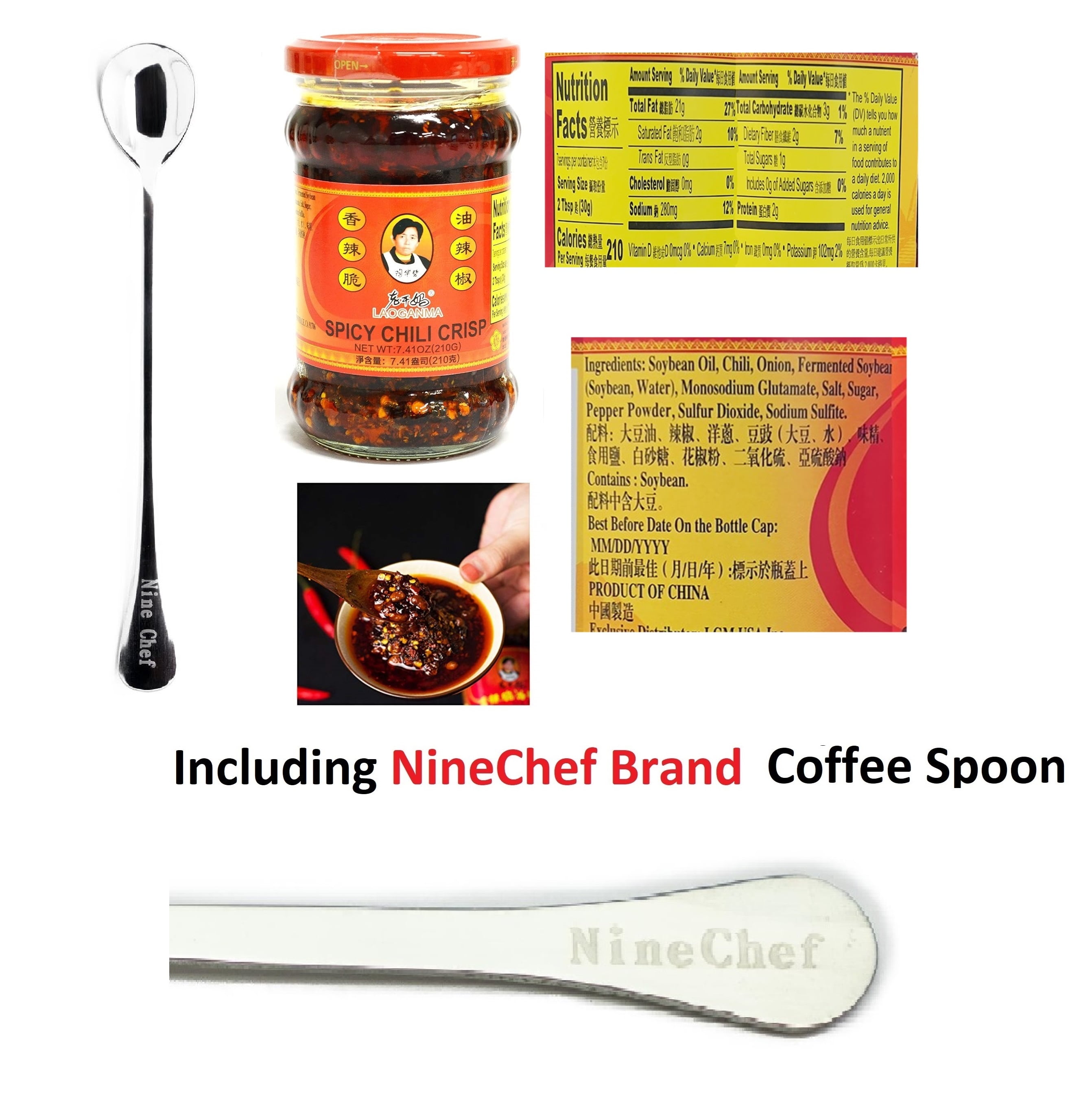 NineChef Bundle Lao Gan Ma(Laoganma) Spicy Chili Crisp (Chili Oil