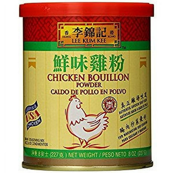 NineChef Bundle - Lee Kum Kee Chicken Bouillon Powder 8 Ounce (12 Bottle) + 1 NineChef Brand ChopStick