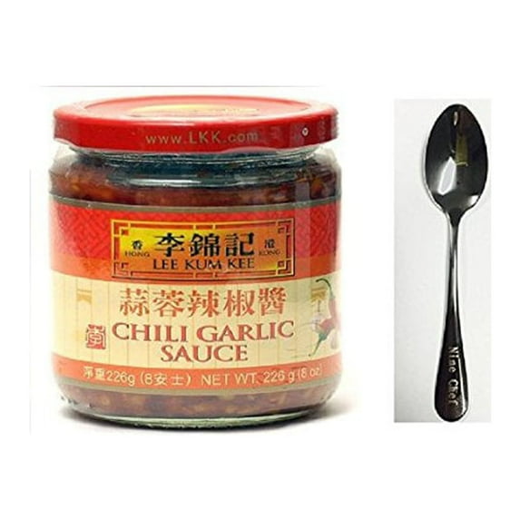 NineChef Bundle - Lee Kum Kee Chili Garlic Sauce 8oz(2 Bottle) + 1 NineChef Brand ChopStick