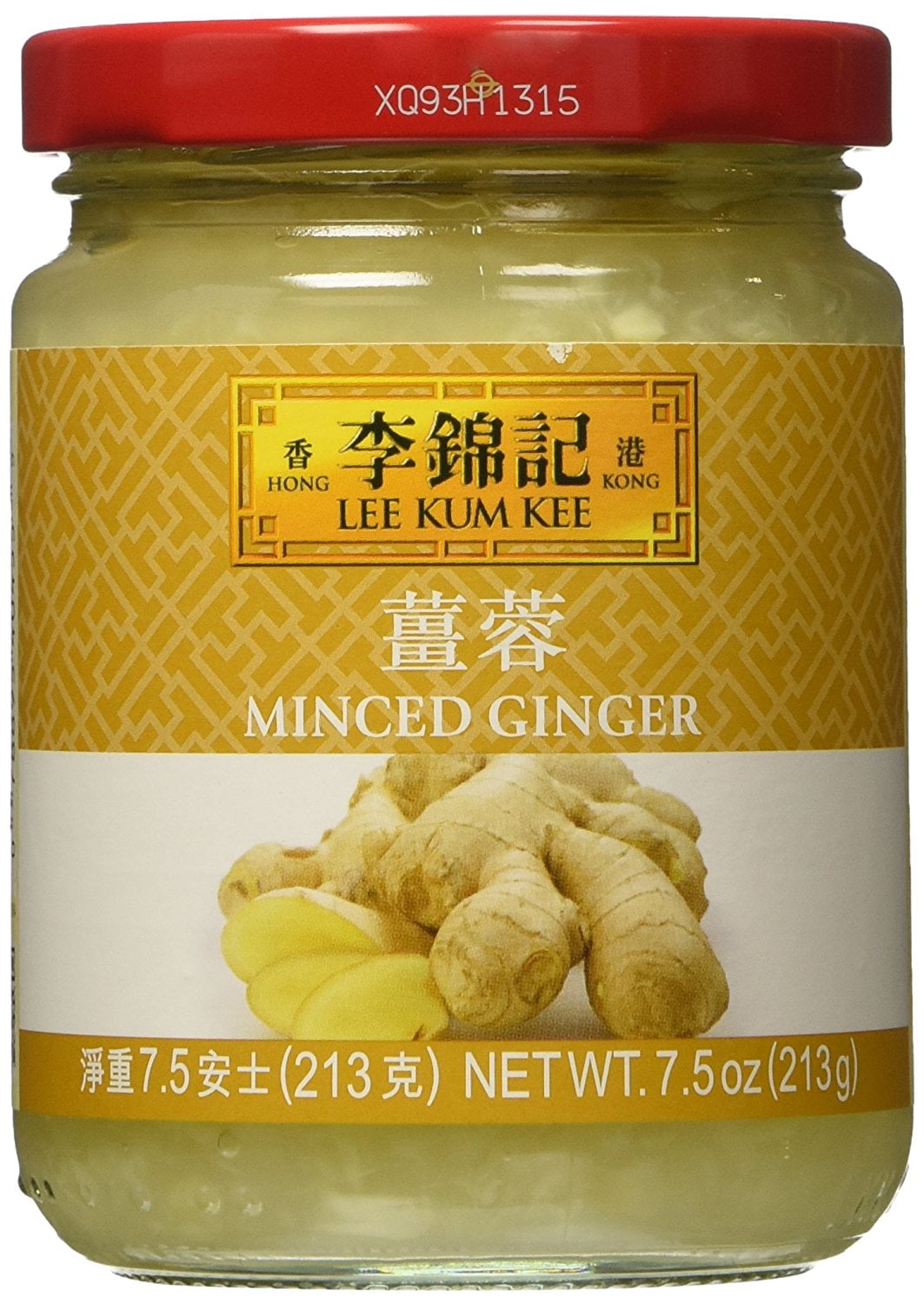 NineChef Bundle - Lee Kum Kee Minced Ginger 7.5-Ounce Jars (Pack of 4) + 1 NineChef Brand ChopStick