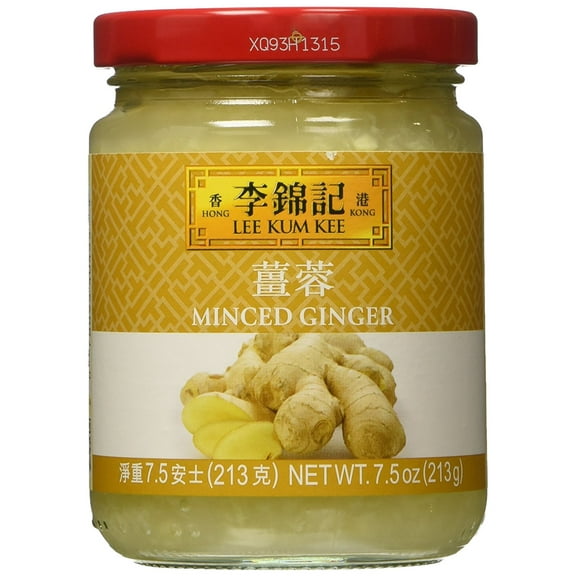 NineChef Bundle - Lee Kum Kee Minced Ginger 7.5-Ounce Jars (Pack of 4) + 1 NineChef Brand ChopStick