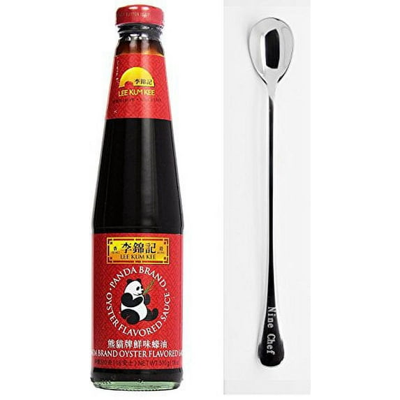 NineChef Bundle - Lee Kum Kee Panda Oyster Sauce 18 oz Per Order (4 Bottle) + 1 NineChef Brand ChopStick