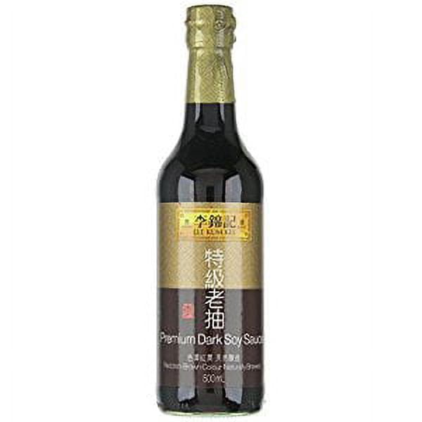 NineChef Bundle - Lee Kum Kee Premium Dark Soy Sauce 16.9-Ounce Bottle (3 Bottle) + 1 NineChef Brand ChopStick