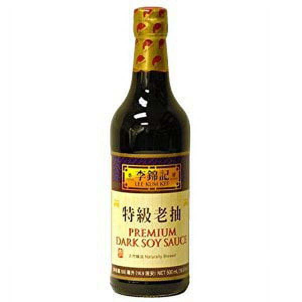 NineChef Bundle - Lee Kum Kee Premium Dark Soy Sauce - 16.9 fl. oz (4 Bottle) + 1 NineChef Brand ChopStick