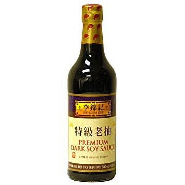 NineChef Bundle - Lee Kum Kee Premium Dark Soy Sauce - 16.9 fl. oz (6 Bottle) + 1 NineChef Brand ChopStick