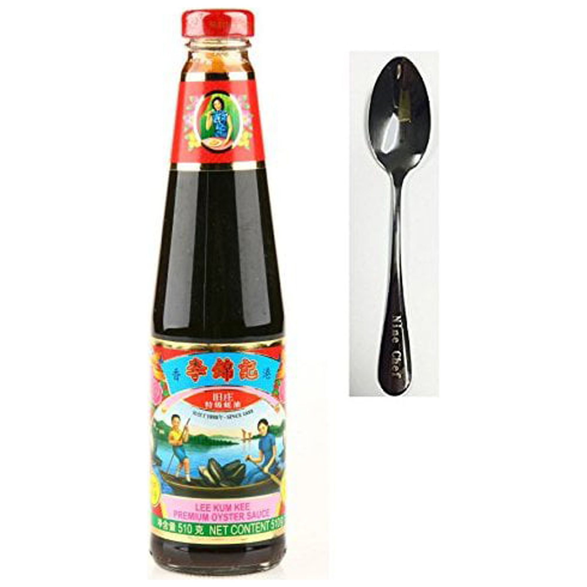 NineChef Bundle - Lee Kum Kee Premium Oyster Sauce 18 Oz(10 Bottle) + 1 NineChef Brand ChopStick