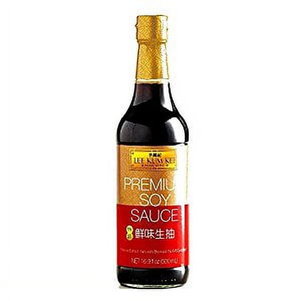 NineChef Bundle - Lee Kum Kee Premium Soy Sauce 16.9-Ounce (3 Bottle) + 1 NineChef Brand ChopStick